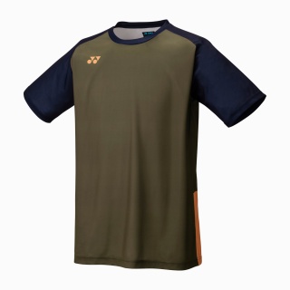 Yonex Sport T-shirt Practice Colourblock 16745 (100% Polyester) 2025 olive brown Boys